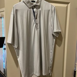 Greyson men's golf shit size large white with grey squares